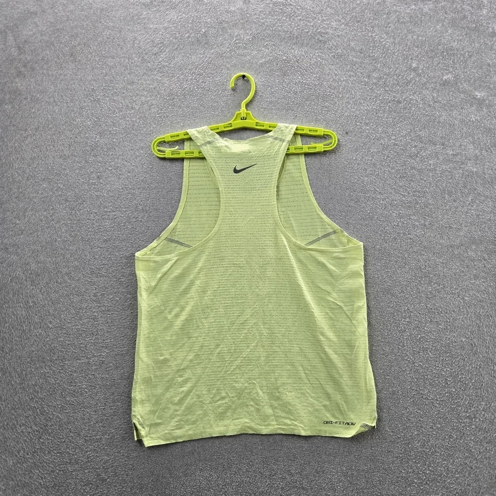 Nike Women Tank‎ Top L Neon Yellow Activewear DRI-FIT ADV Scoop Neck Pullover